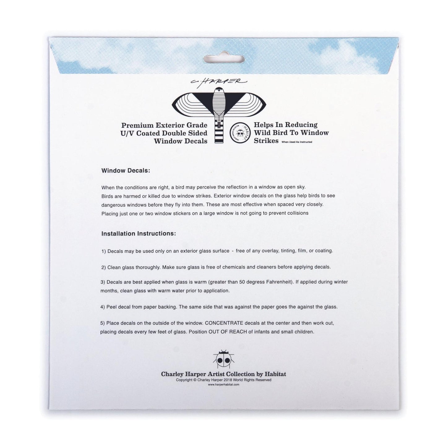 Charley Harper Bird Strike Window Stickers