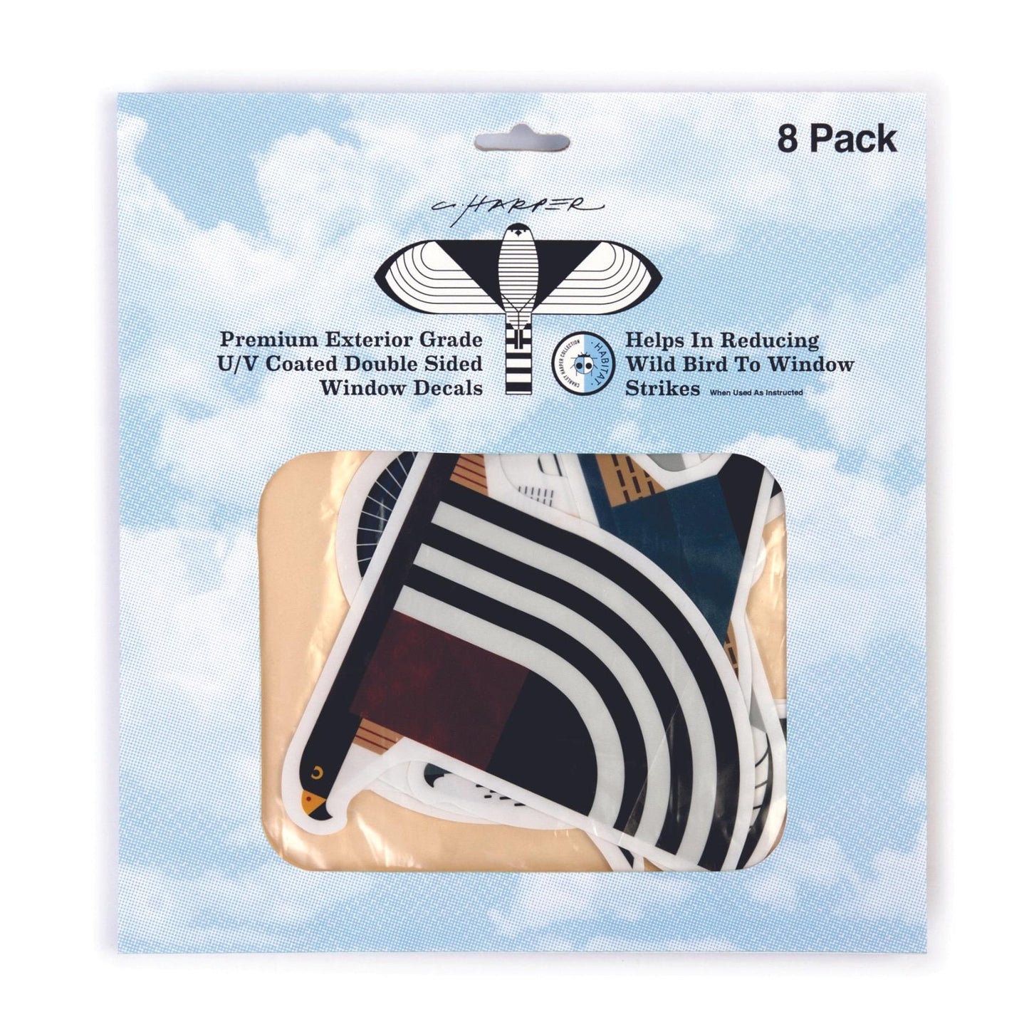 Charley Harper Bird Strike Window Stickers