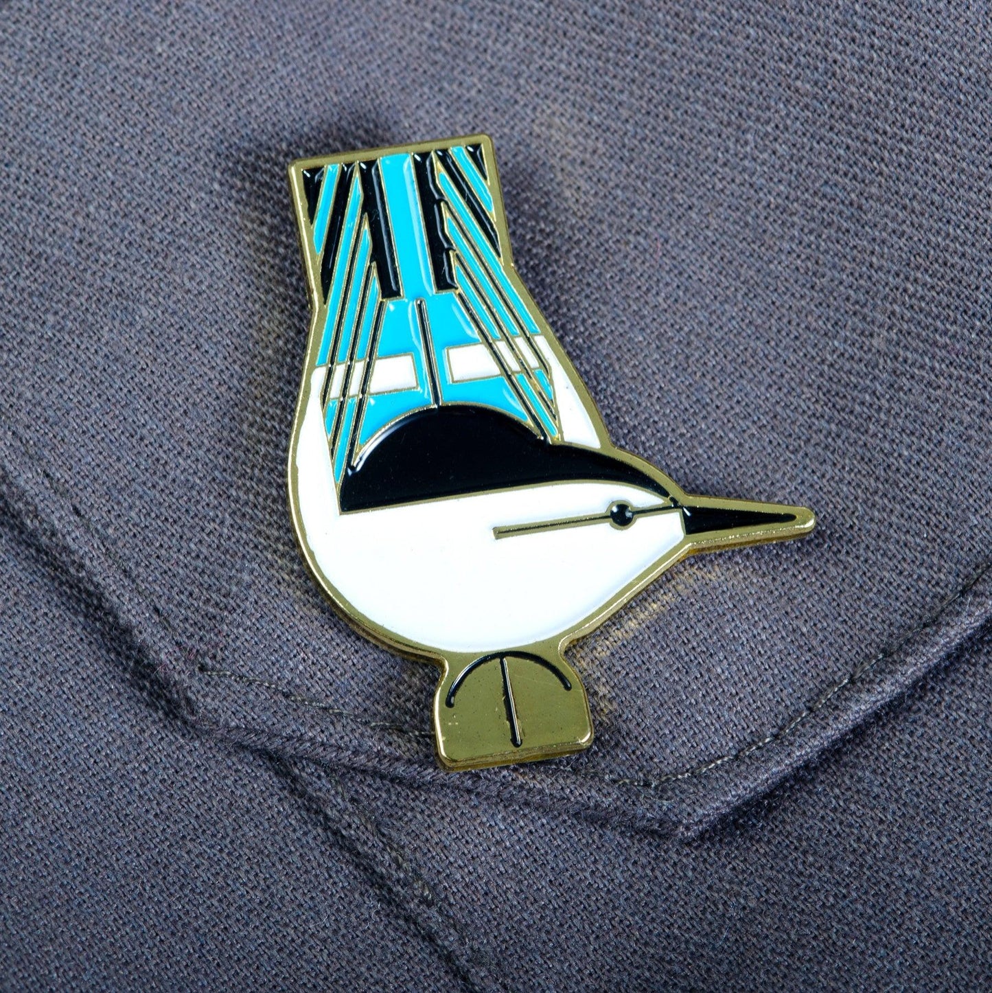 Charley Harper Nuthatch Pin