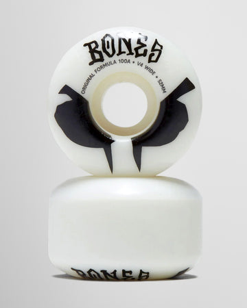 Bones 100s Sidecuts 100a V5 Sidecut Skateboard Wheels - White 2026 - 52mm