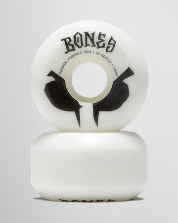 Bones 100s Sidecuts 100a V5 Sidecut Skateboard Wheels - White 2026 - 54mm