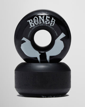 Bones 100s Sidecuts 100a V5 Sidecut Skateboard Wheels - Black 2026 - 52mm