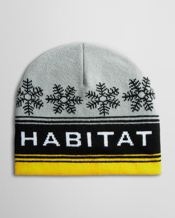 Habitat Retro Snow Beanie - Grey/Black/Gold