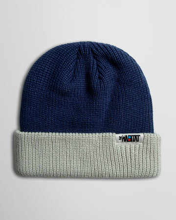 Habitat Contrast Cuff Beanie - Blue/White