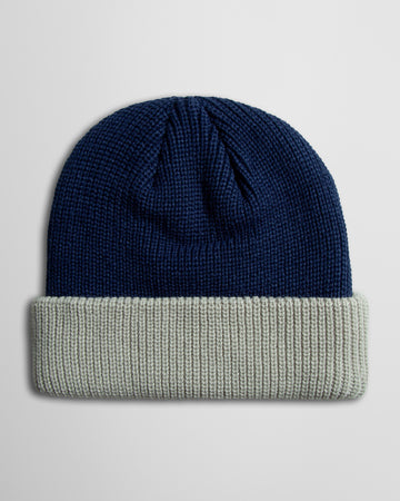 Habitat Contrast Cuff Beanie - Blue/White