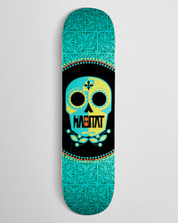 Habitat Sugar Skull Skateboard Deck - Teal - 8.00