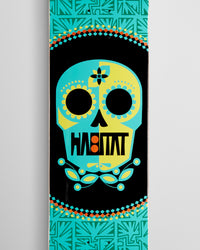 Habitat Sugar Skull Skateboard Deck - Teal - 8.00