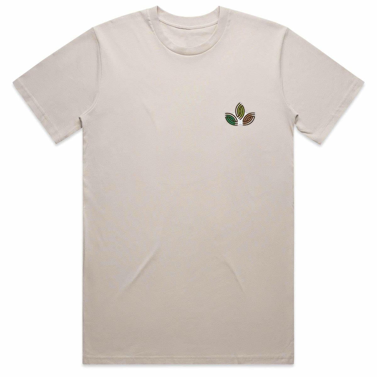 Habitat Leaves Embroidery T-Shirt - Natural