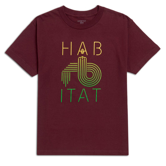 Habitat Stencil Soar T-Shirt - Maroon