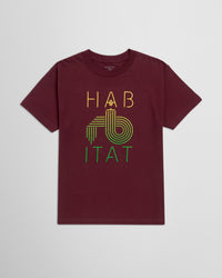 Habitat Stencil Soar T-Shirt - Maroon