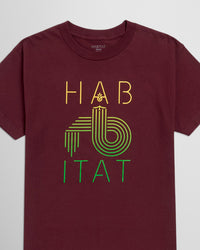 Habitat Stencil Soar T-Shirt - Maroon