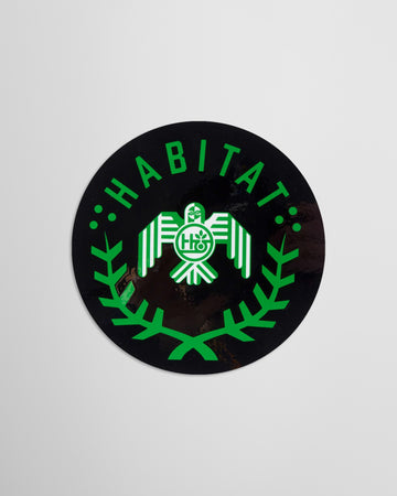 Habitat Raptor Wreath Sticker - Black