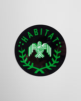 Habitat Raptor Wreath Sticker - Black