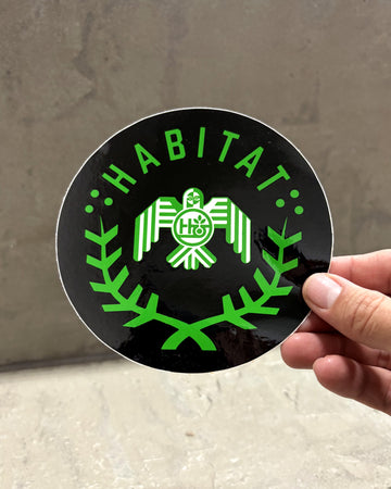 Habitat Raptor Wreath Sticker - Black