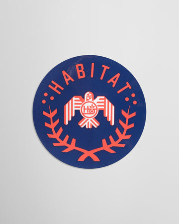 Habitat Raptor Wreath Sticker - Blue