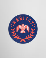 Habitat Raptor Wreath Sticker - Blue