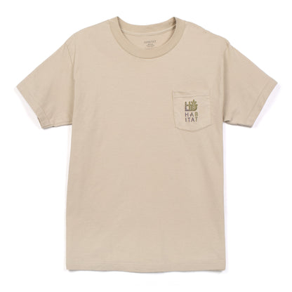 Pod Stencil Fade Pocket T-Shirt Off White